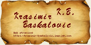 Krasimir Baškalović vizit kartica